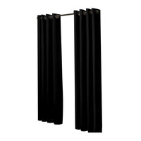 2x Blockout Curtains Panels 3 Layers Black