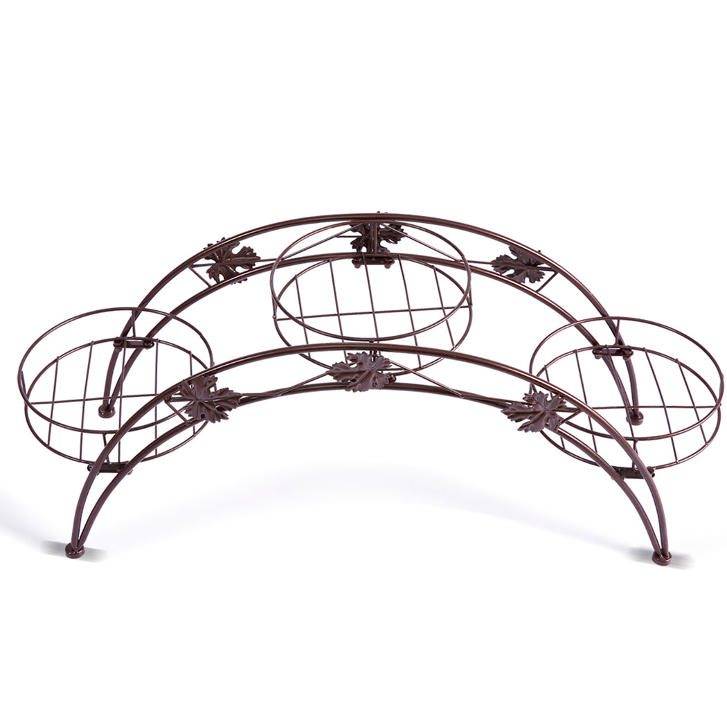 Levede Plant Stand Outdoor Indoor Metal Bronze