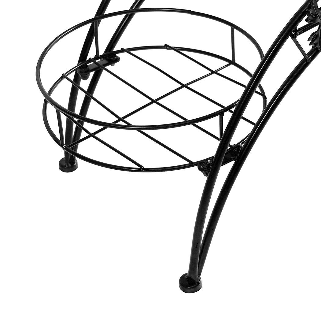 Levede Plant Stand Outdoor Indoor Metal Black