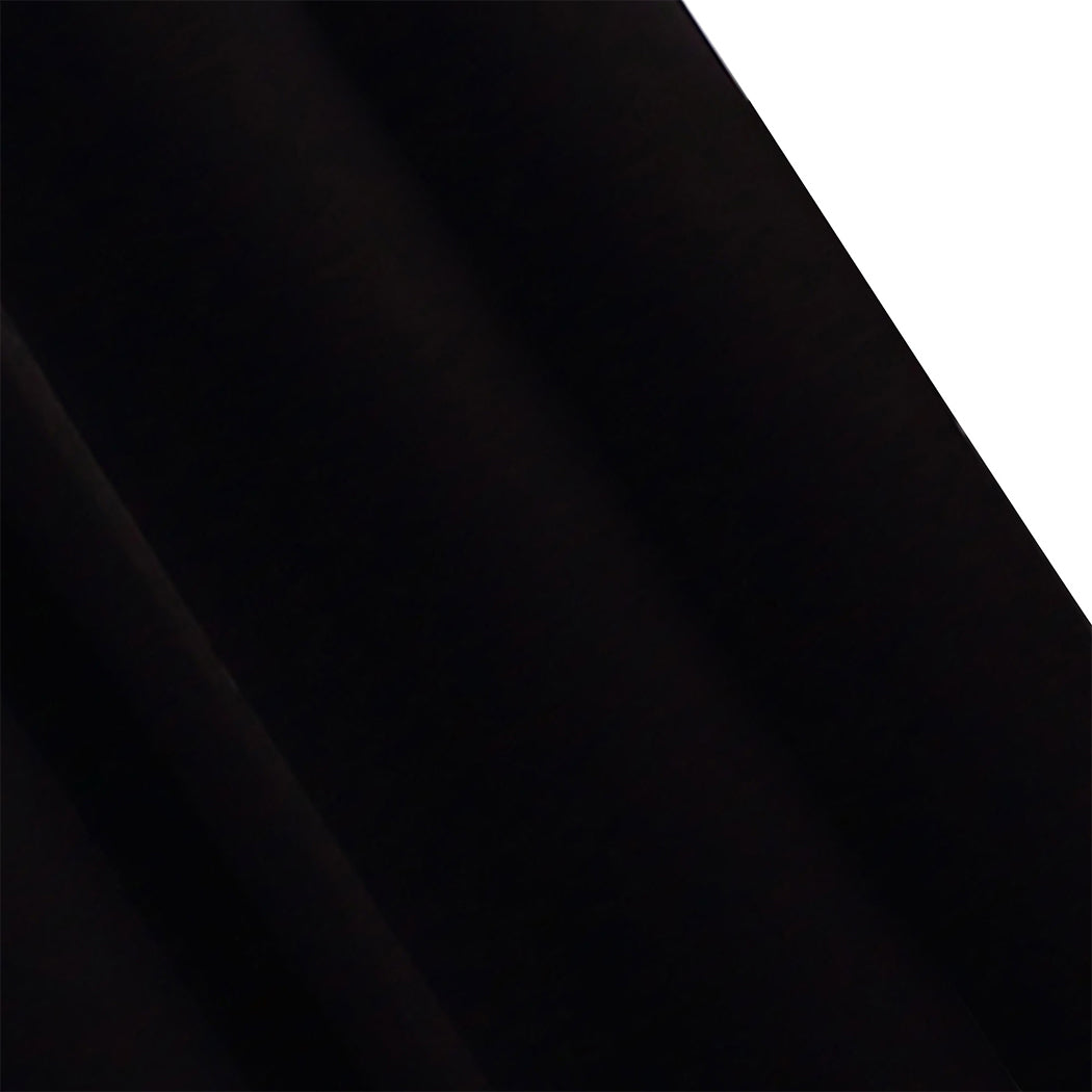 2x Blockout Curtains Panels 3 Layers Black