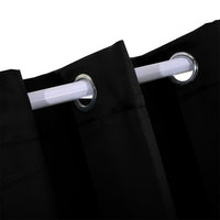 2x Blockout Curtains Panels 3 Layers Black