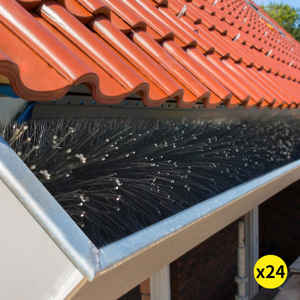 Lambu 24Pcs Gutter Brush Guard 92x10cm