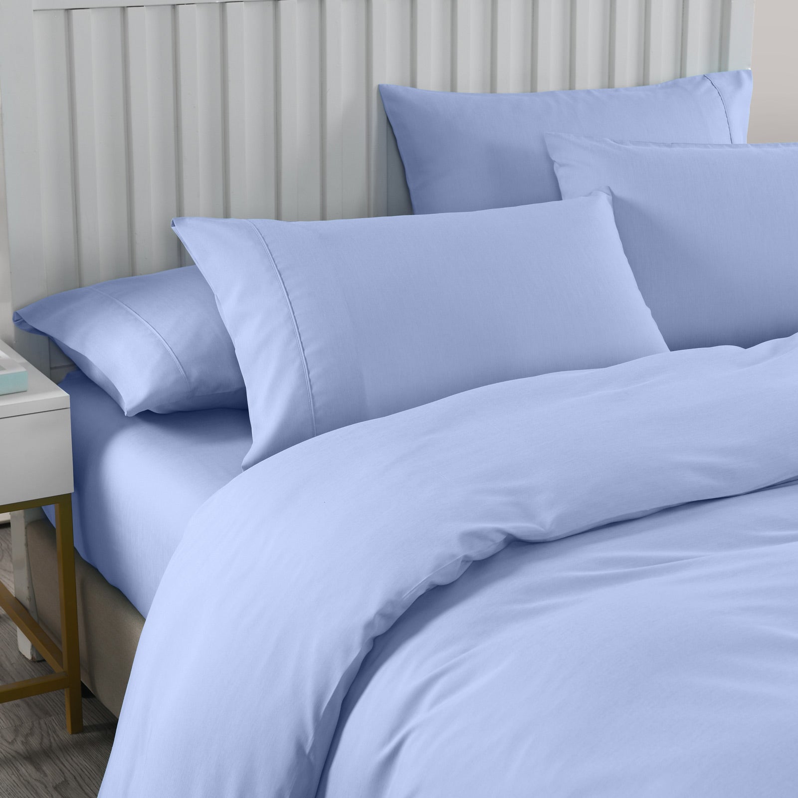 Royal Comfort Bamboo Cooling 2000TC Quilt Cover Set - Double-Light Blue