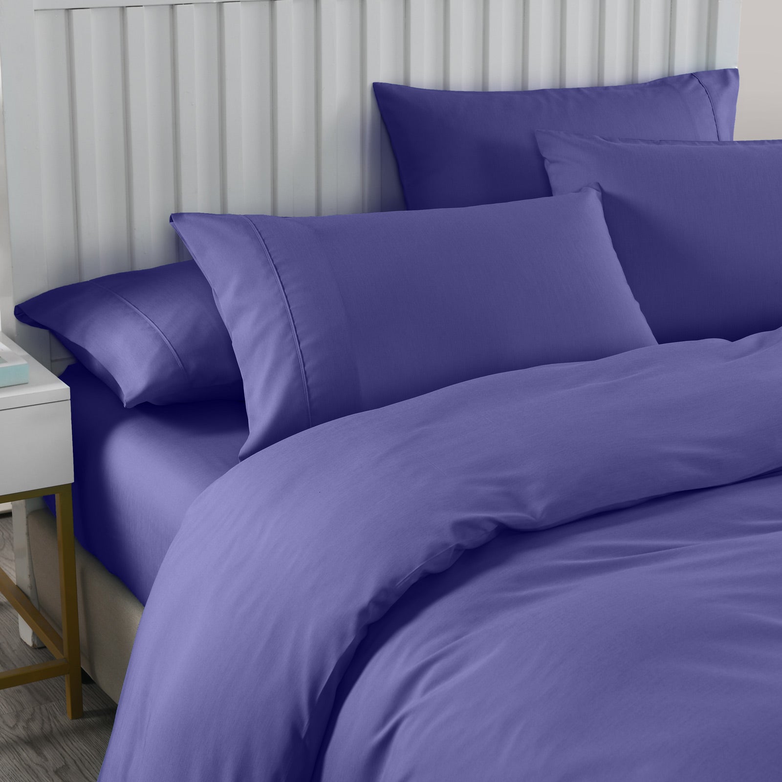 Royal Comfort Bamboo Cooling 2000TC Quilt Cover Set - Double-Royal Blue