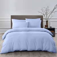 Royal Comfort Bamboo Cooling 2000TC Quilt Cover Set - Queen-Light Blue