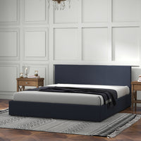 Milano Luxury Gas Lift Bed with Headboard (Model 1) - Charcoal No.35 - King Single