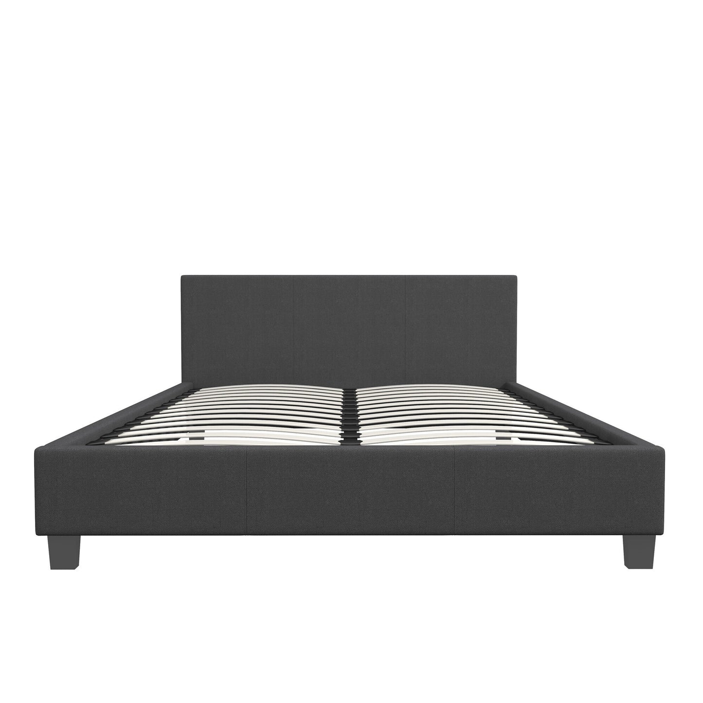 Milano Sienna Luxury Bed with Headboard (Model 2) - Charcoal No.35 - King Single