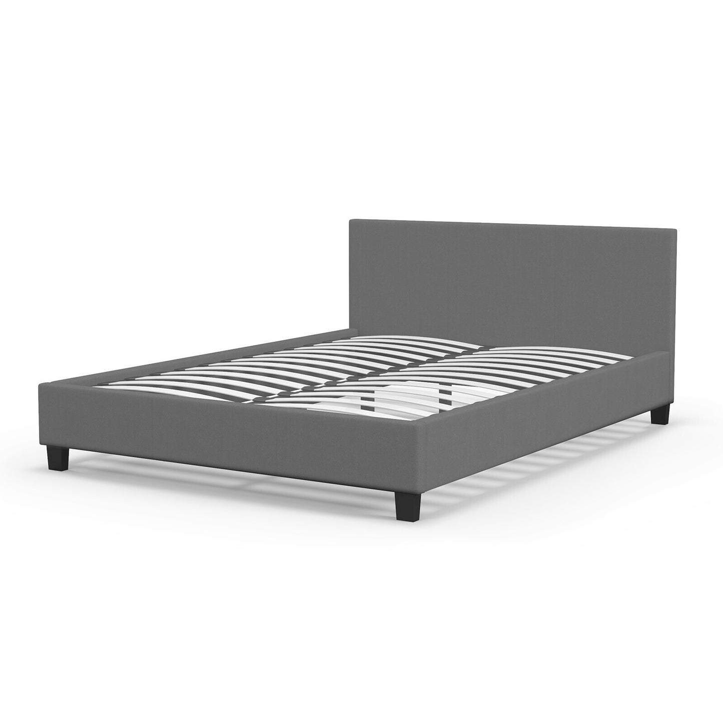 Milano Sienna Luxury Bed with Headboard (Model 2) - Grey No.28 - Single