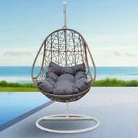 Arcadia Furniture Rocking Egg Chair - Oatmeal and Grey