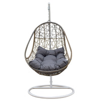 Arcadia Furniture Rocking Egg Chair - Oatmeal and Grey