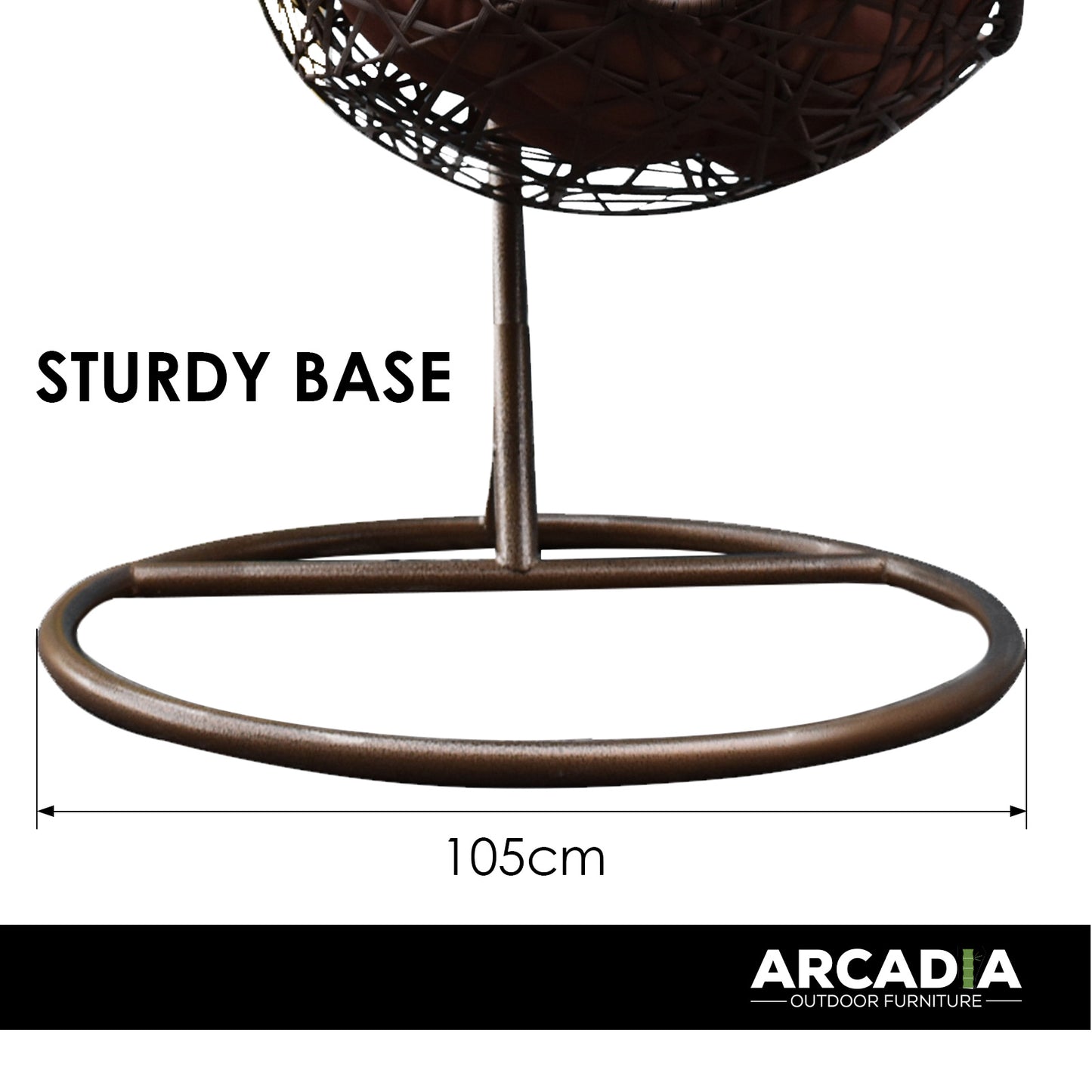 Arcadia Furniture Egg Chair - Brown and Coffee