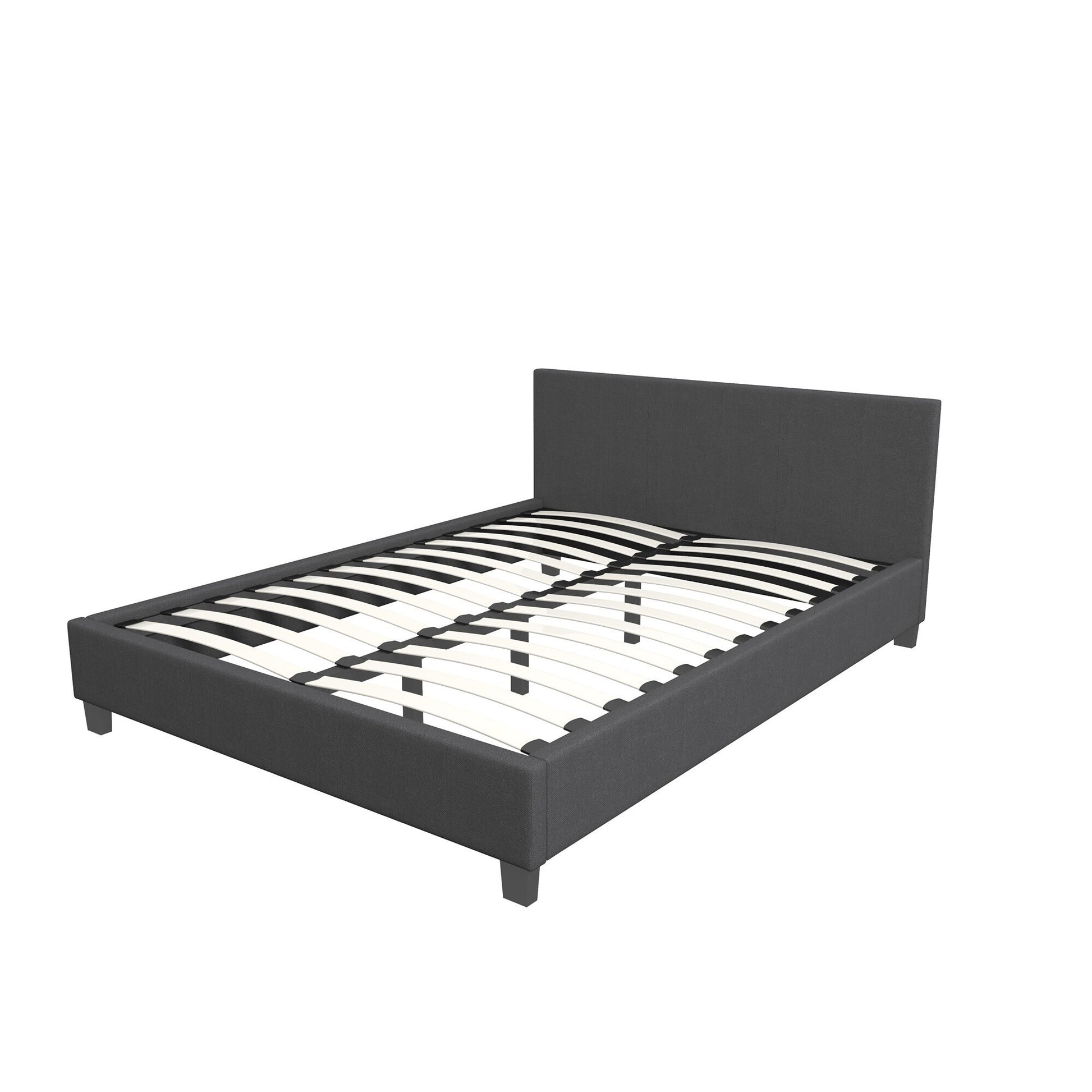 Milano Sienna Luxury Bed with Headboard (Model 2) - Charcoal No.35 - King