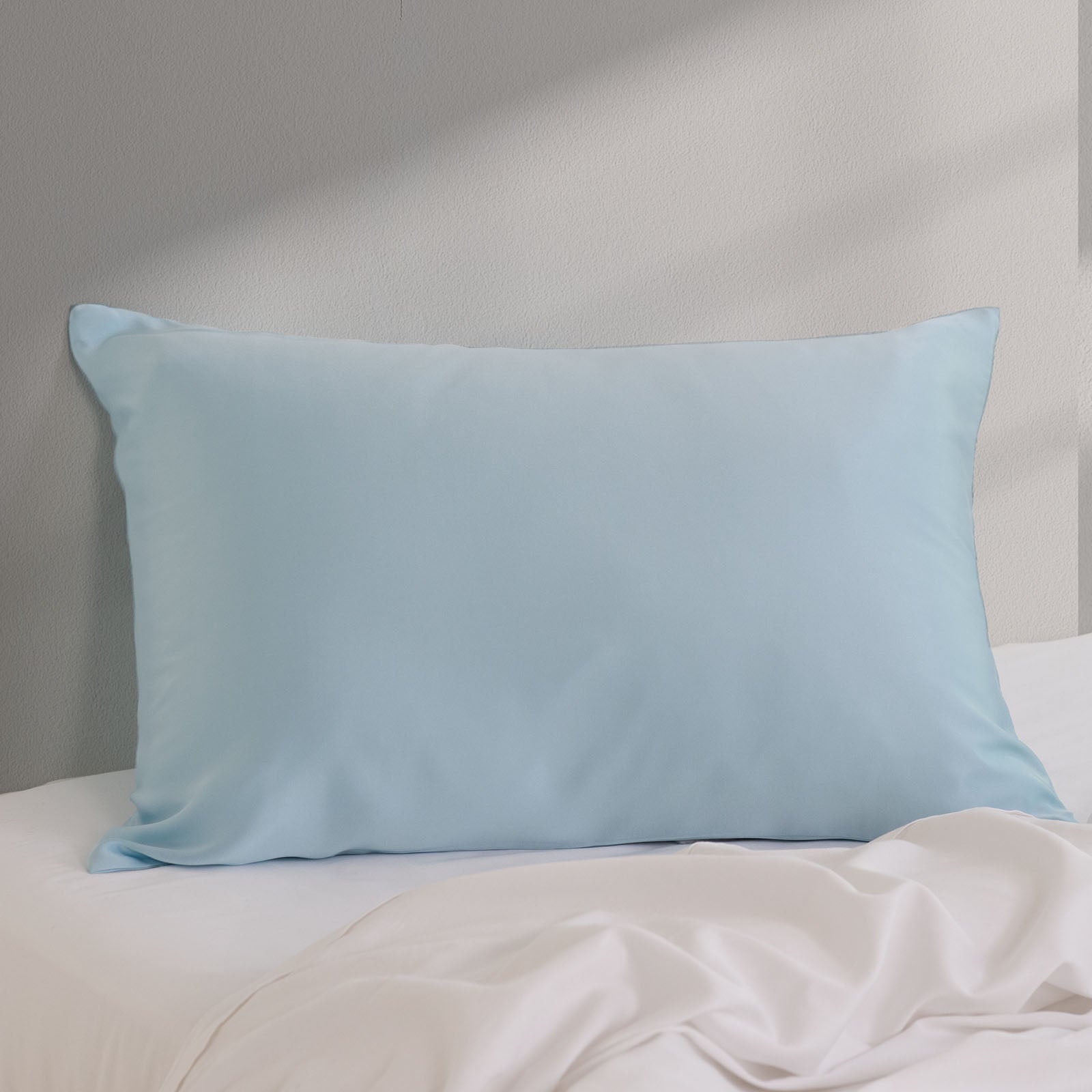 Pure Silk Pillow Case by Royal Comfort (Single Pack) - Soft Blue