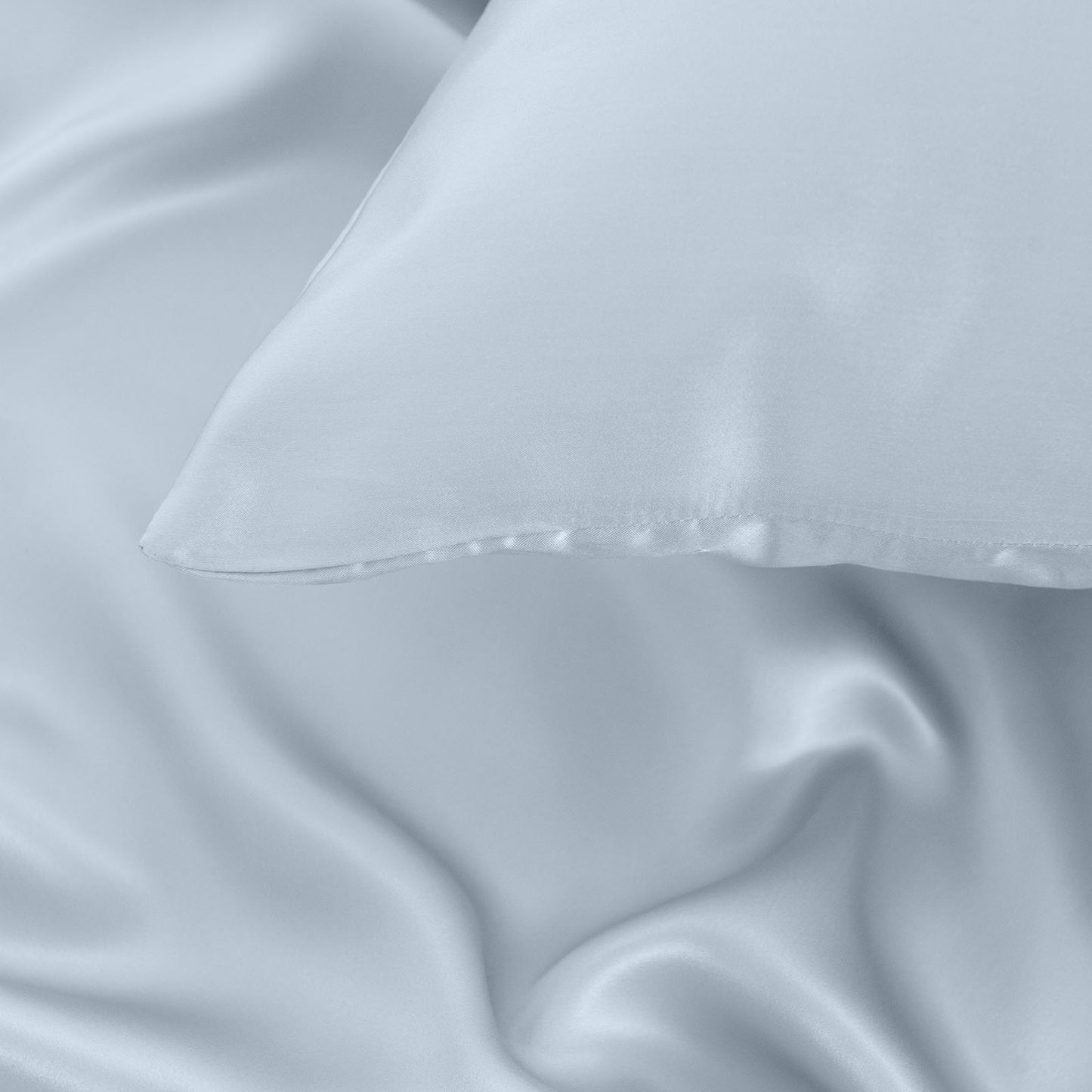 Pure Silk Pillow Case by Royal Comfort (Single Pack) - Soft Blue