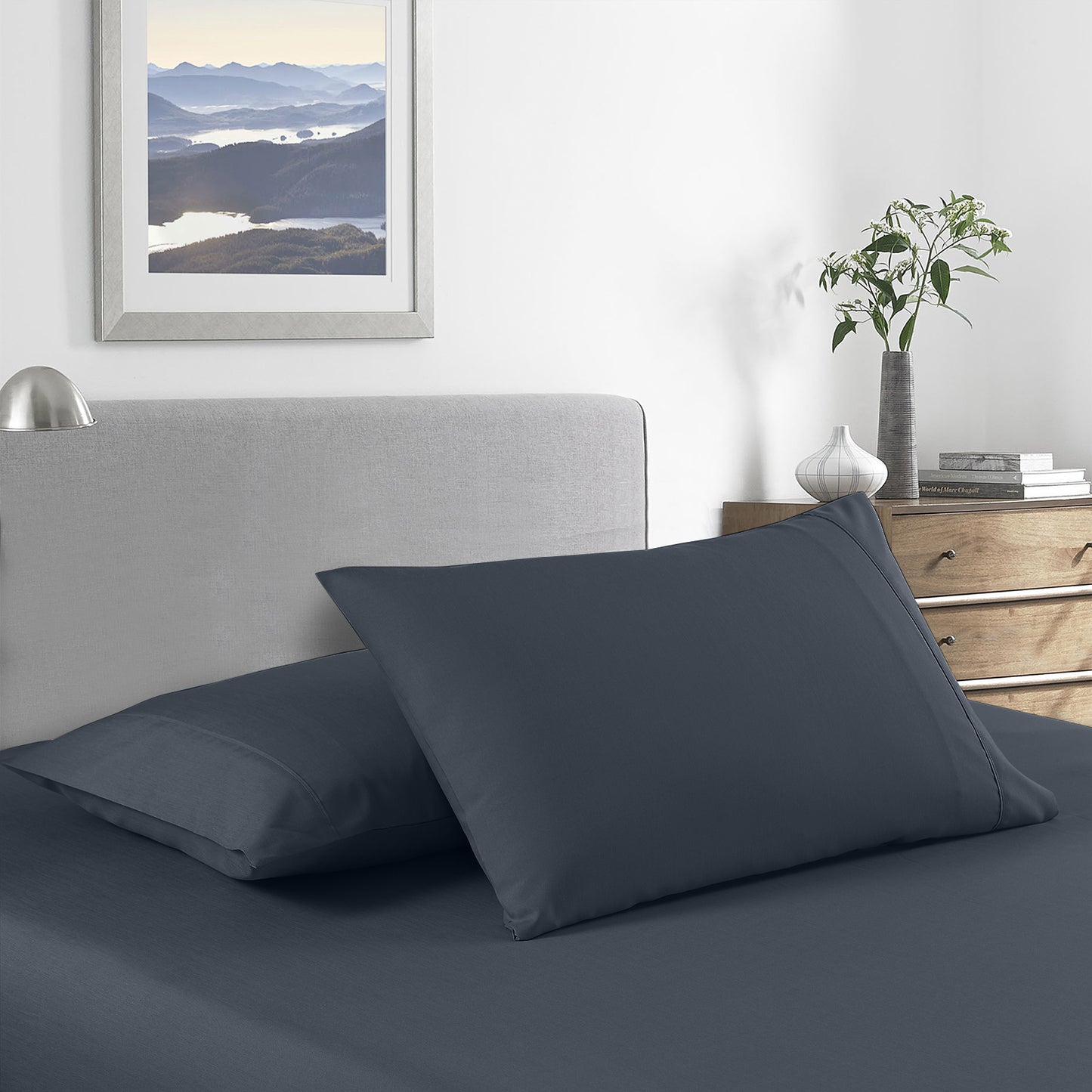 Royal Comfort Bamboo Cooling 2000TC Sheet Set - Single - Charcoal