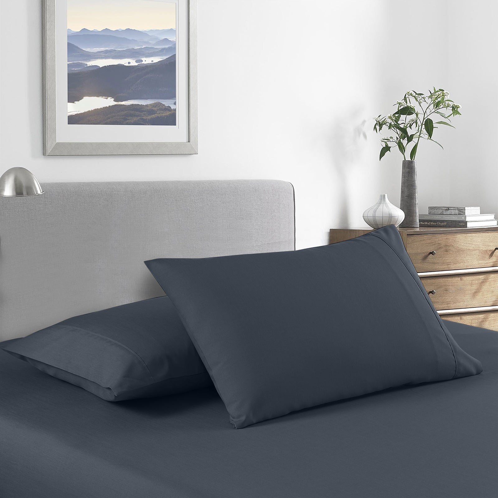 Royal Comfort Bamboo Cooling 2000TC Sheet Set King - Charcoal