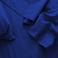 Royal Comfort Vintage Washed 100 % Cotton Sheet Set Single - Royal Blue