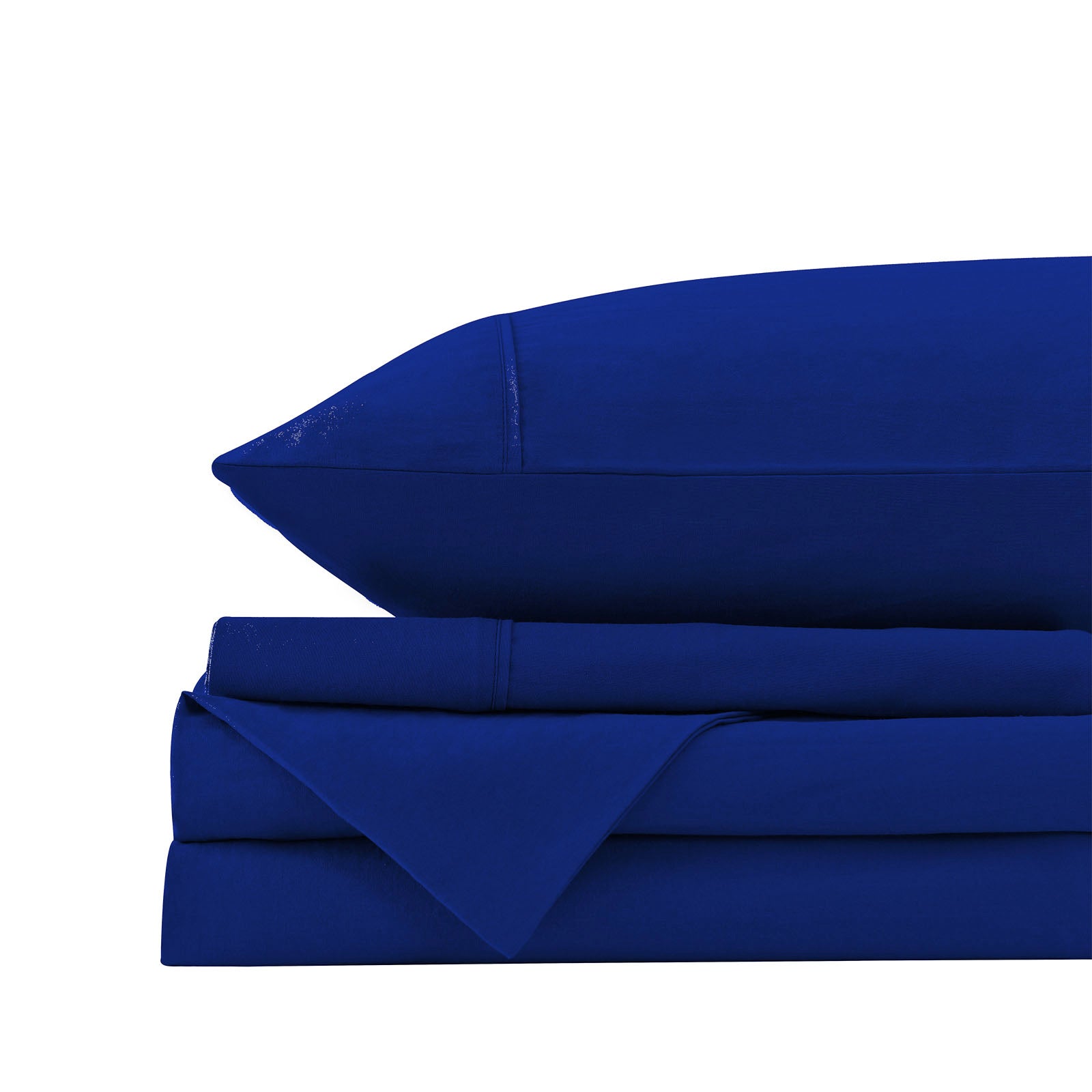 Royal Comfort Vintage Washed 100 % Cotton Sheet Set Single - Royal Blue