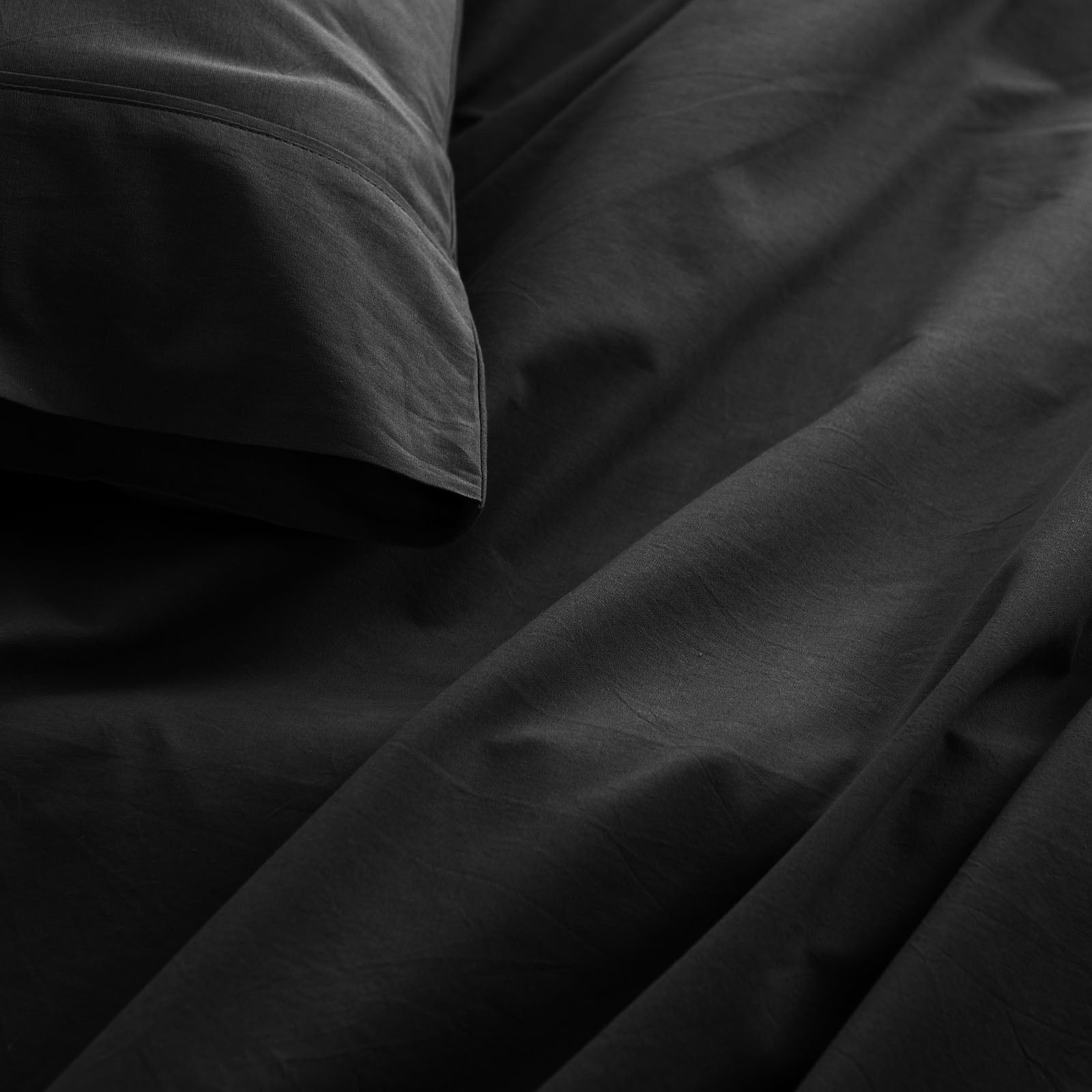 Royal Comfort Vintage Washed 100 % Cotton Sheet Set Single - Charcoal