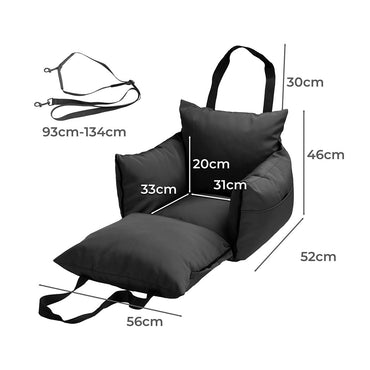 PaWz Dog Car Seat Booster Belt Black-1942352770434732034