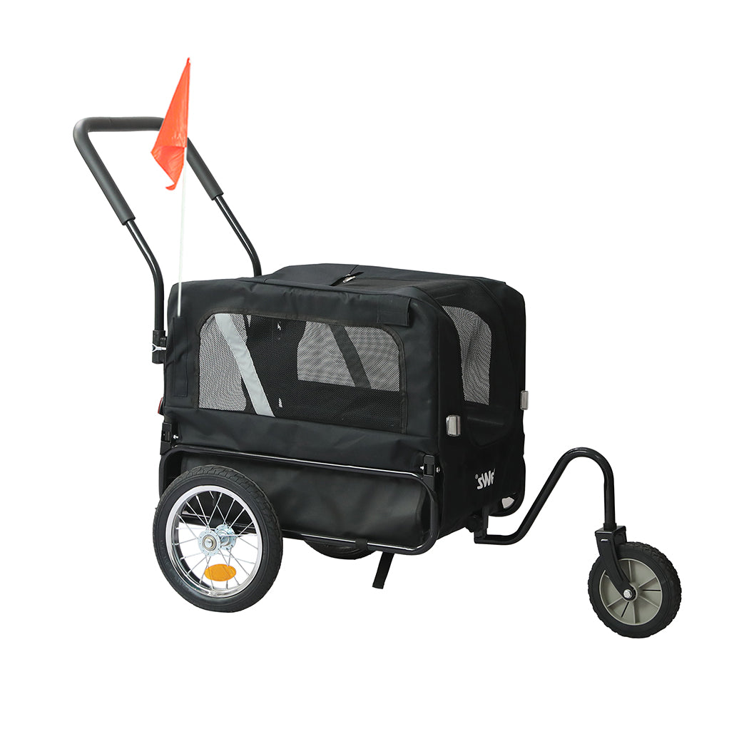 PaWz Pet Stroller Bike Trailer 2-IN-1 Sunroof-1942352822540570624