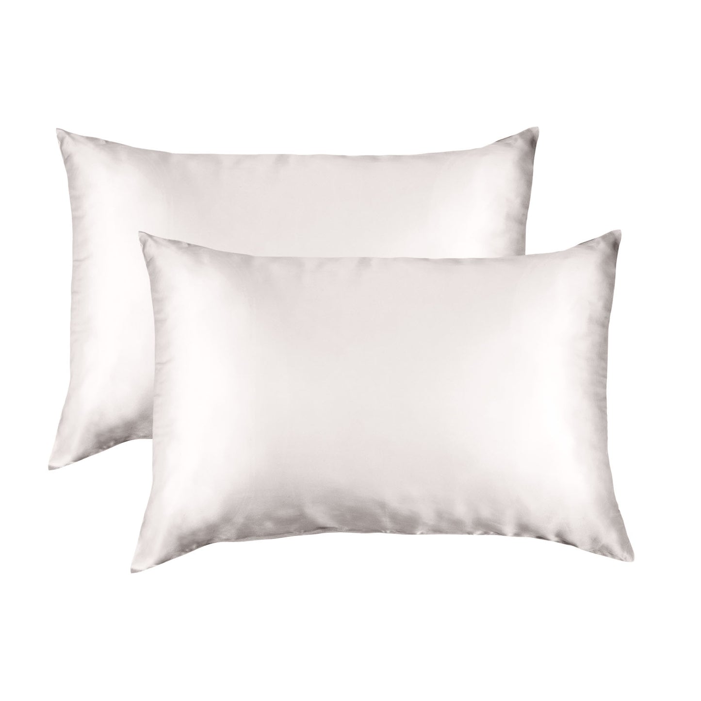 MULBERRY SILK PILLOW CASE TWIN PACK - SIZE: 51X76CM - SILVER