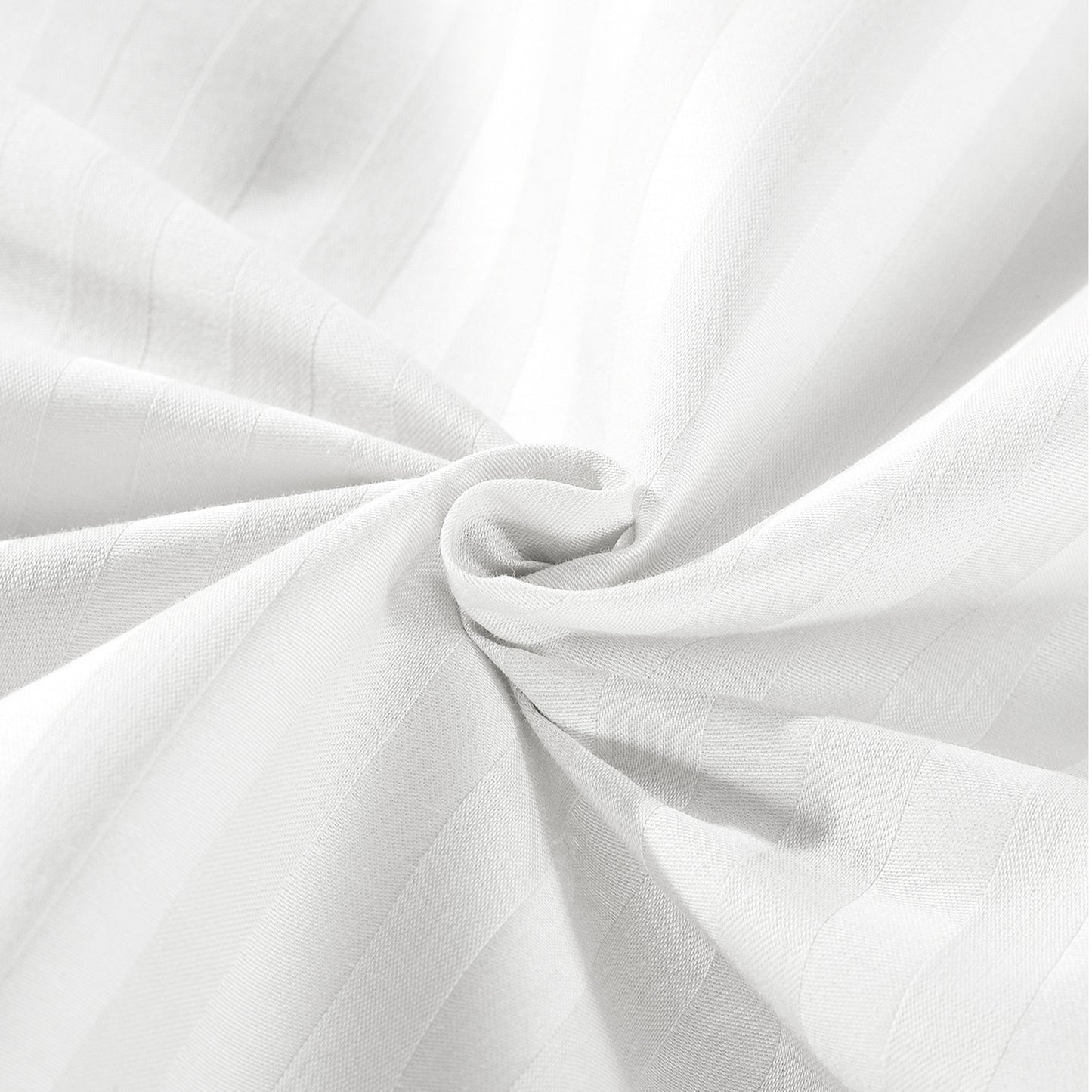 KENSINGTON 1200TC COTTON SHEET SET IN STRIPE-DOUBLE - WHITE