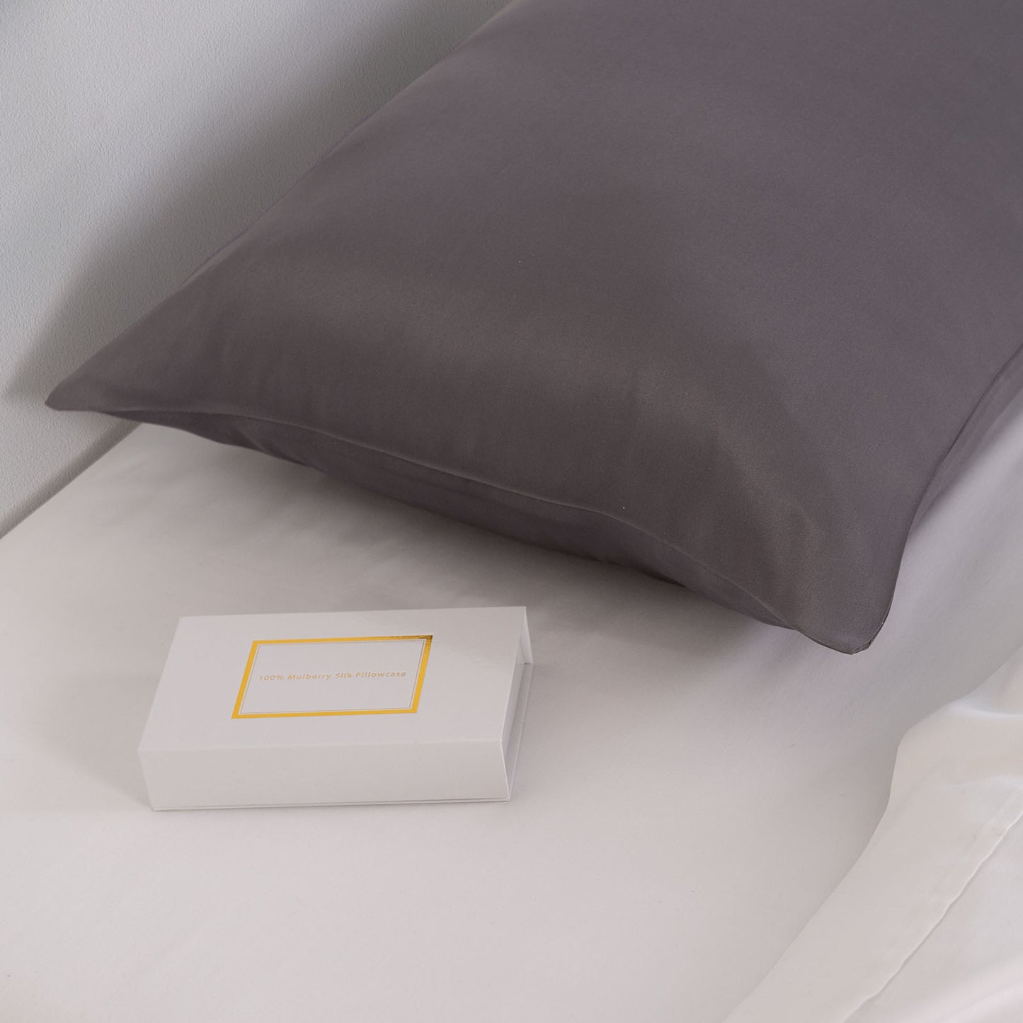 Pure Silk Pillow Case by Royal Comfort-Charcoal