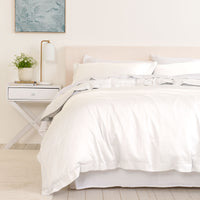 Royal Comfort - Balmain 1000TC Bamboo cotton Quilt Cover Sets (Queen) - White