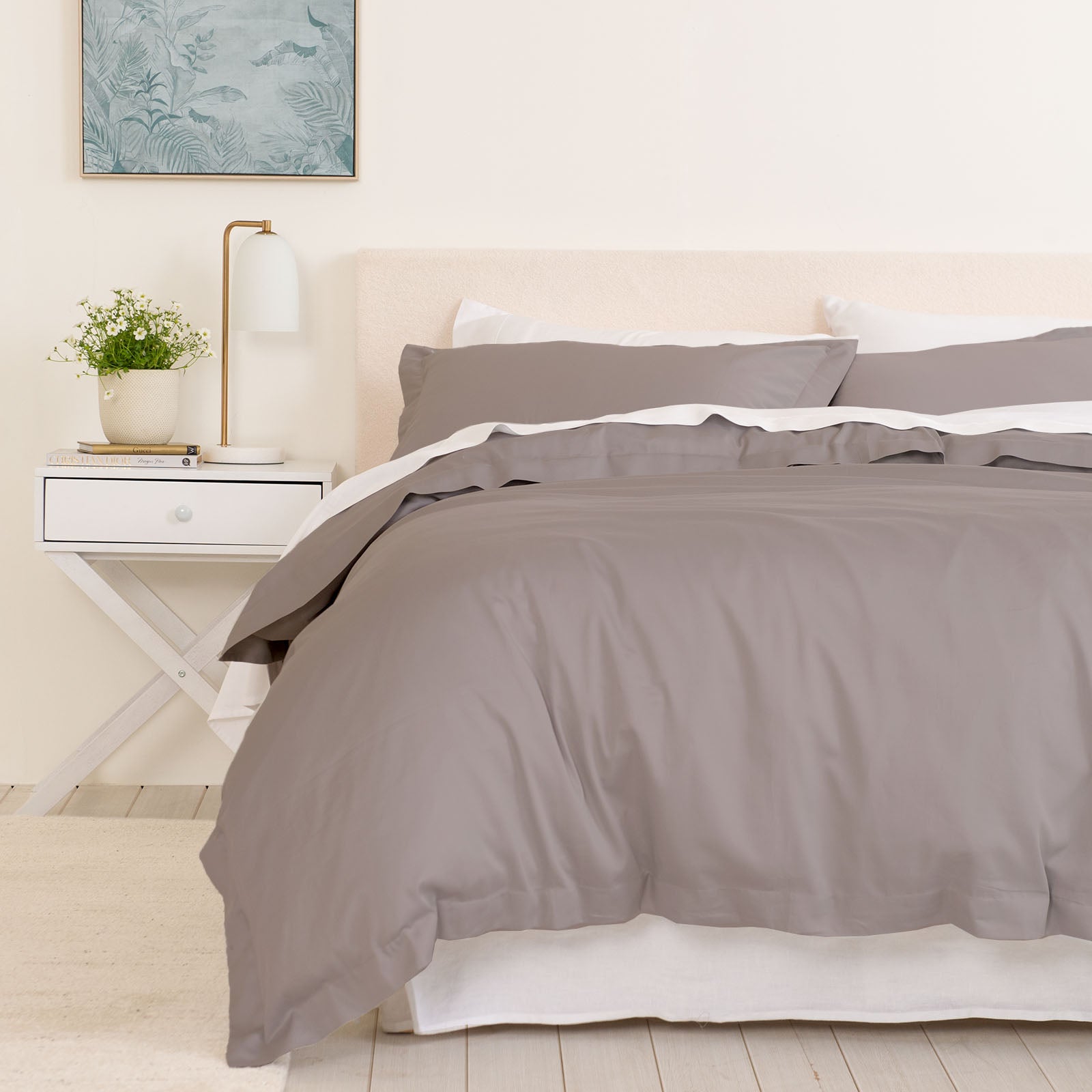 Royal Comfort - Balmain 1000TC Bamboo cotton Quilt Cover Sets (Queen) - Dove