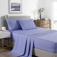 Royal Comfort Bamboo Cooling 2000TC Sheet Set - Single-Mid Blue