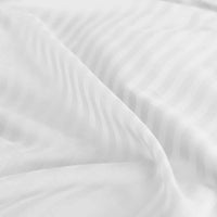 Royal Comfort 1200 Thread count Damask Stripe Cotton Blend sheet sets Queen White