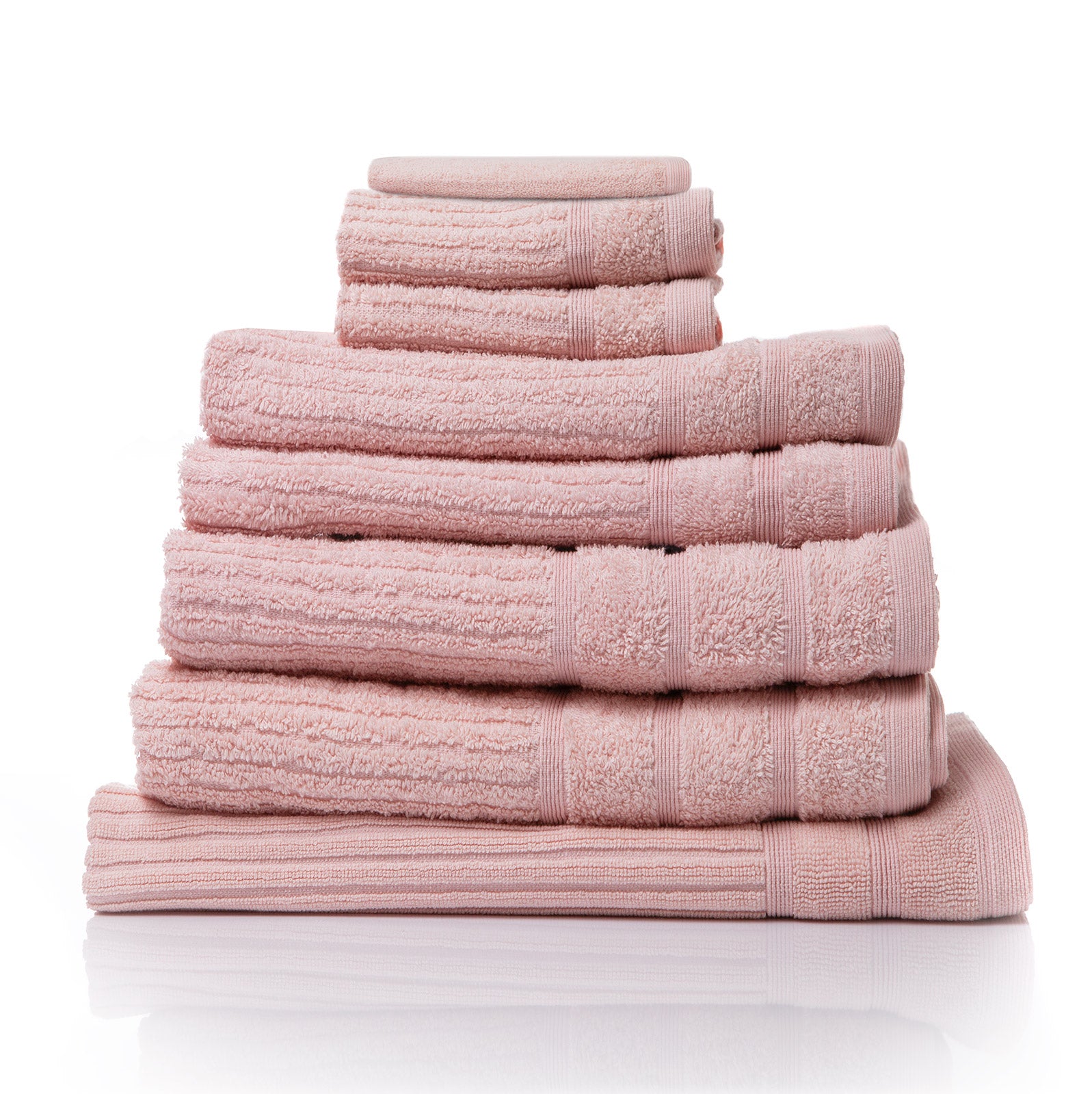 Royal Comfort Eden Egyptian Cotton 600 GSM 8 Piece Towel Pack Blush