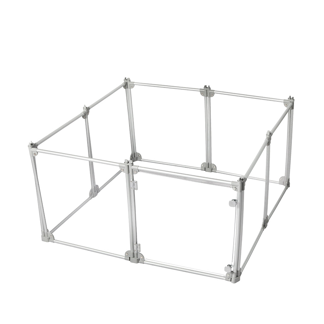 Pawz Pet Playpen Transparent Acrylic Clear Folding Dog Fence Kennel 8 Panel-1942353802489368577