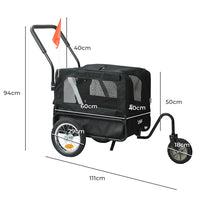 PaWz Pet Stroller Bike Trailer 2-IN-1 Sunroof-1942352822540570626