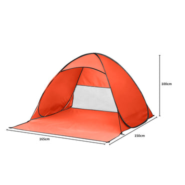 Mountview Pop Up Beach Tent Caming Portable Orange