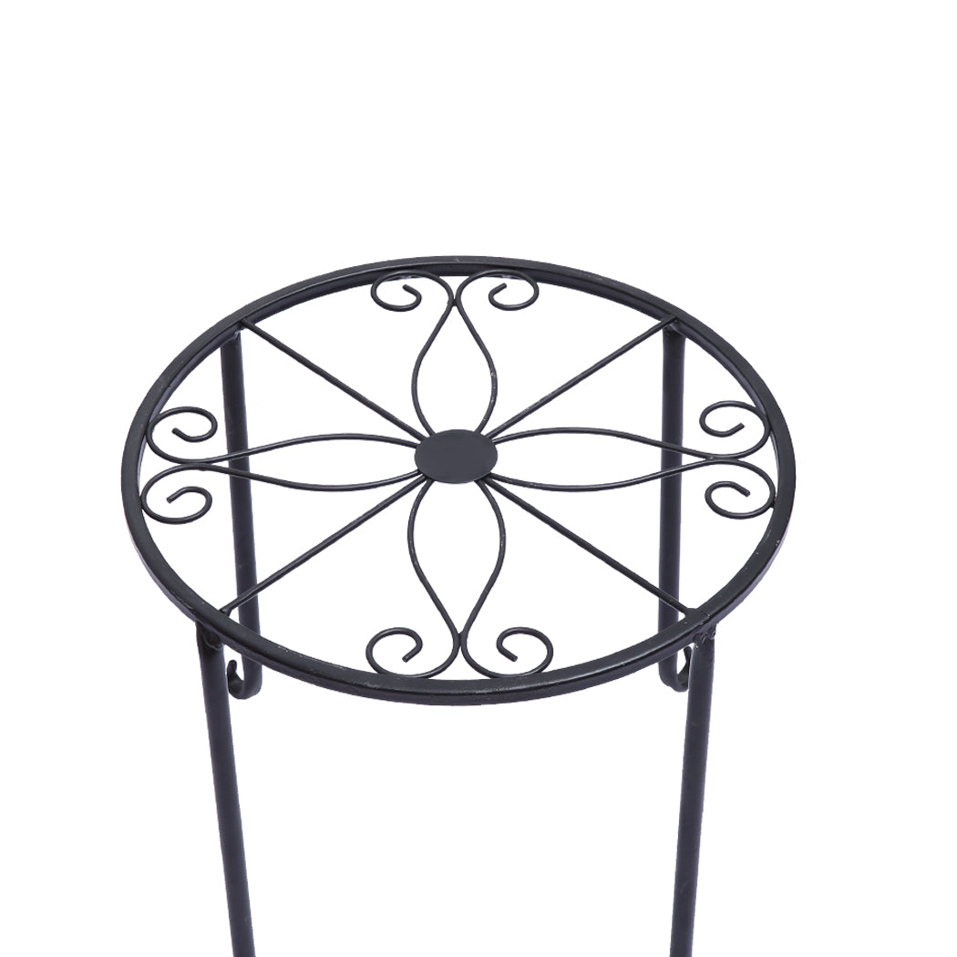 4 x Levede Metal Plant Stand Outdoor Black