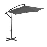 Milano Outdoor - Outdoor 3 Meter Hanging and Folding Umbrella - Charcoal