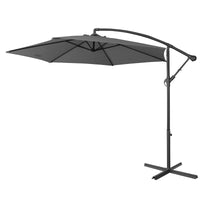 Milano Outdoor - Outdoor 3 Meter Hanging and Folding Umbrella - Charcoal