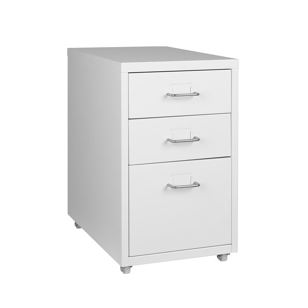 Levede 3 Drawer Office Drawers Cabinet White