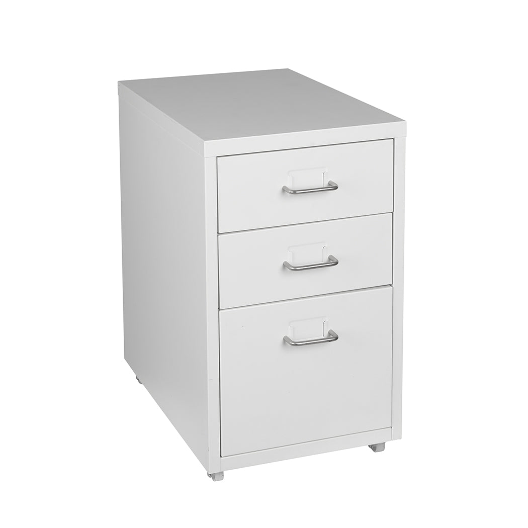 Levede 3 Drawer Office Drawers Cabinet White