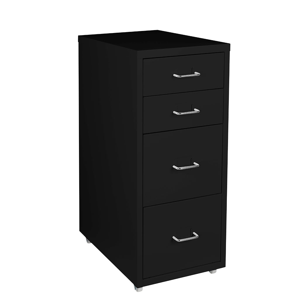 Levede 4 Drawer Office Drawers Cabinet Black