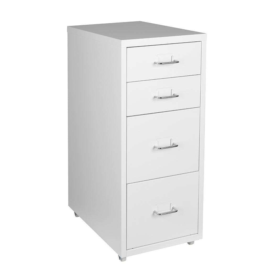 Levede 4 Drawer Office Drawers Cabinet White