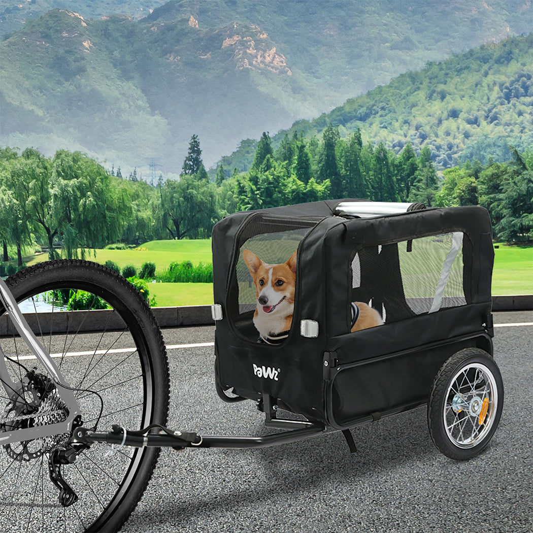 PaWz Pet Stroller Bike Trailer 2-IN-1 Sunroof-1942352822540570630