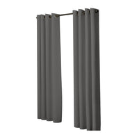 2x Blockout Curtains Panels 3 Layers Charcoal CD1003-132X213-GR