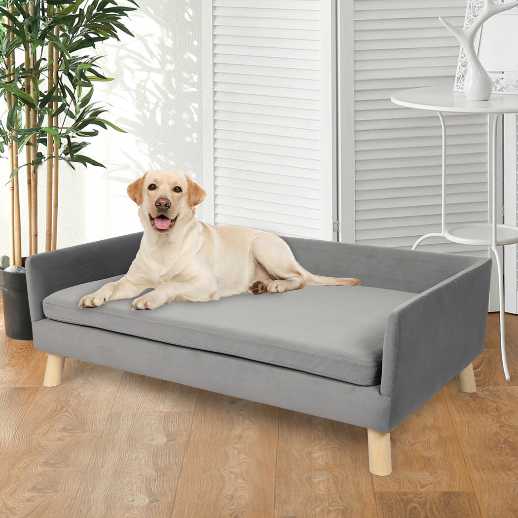 PaWz Pet Sofa Bed Dog Warm Soft Lounge Grey-1942352745503789062