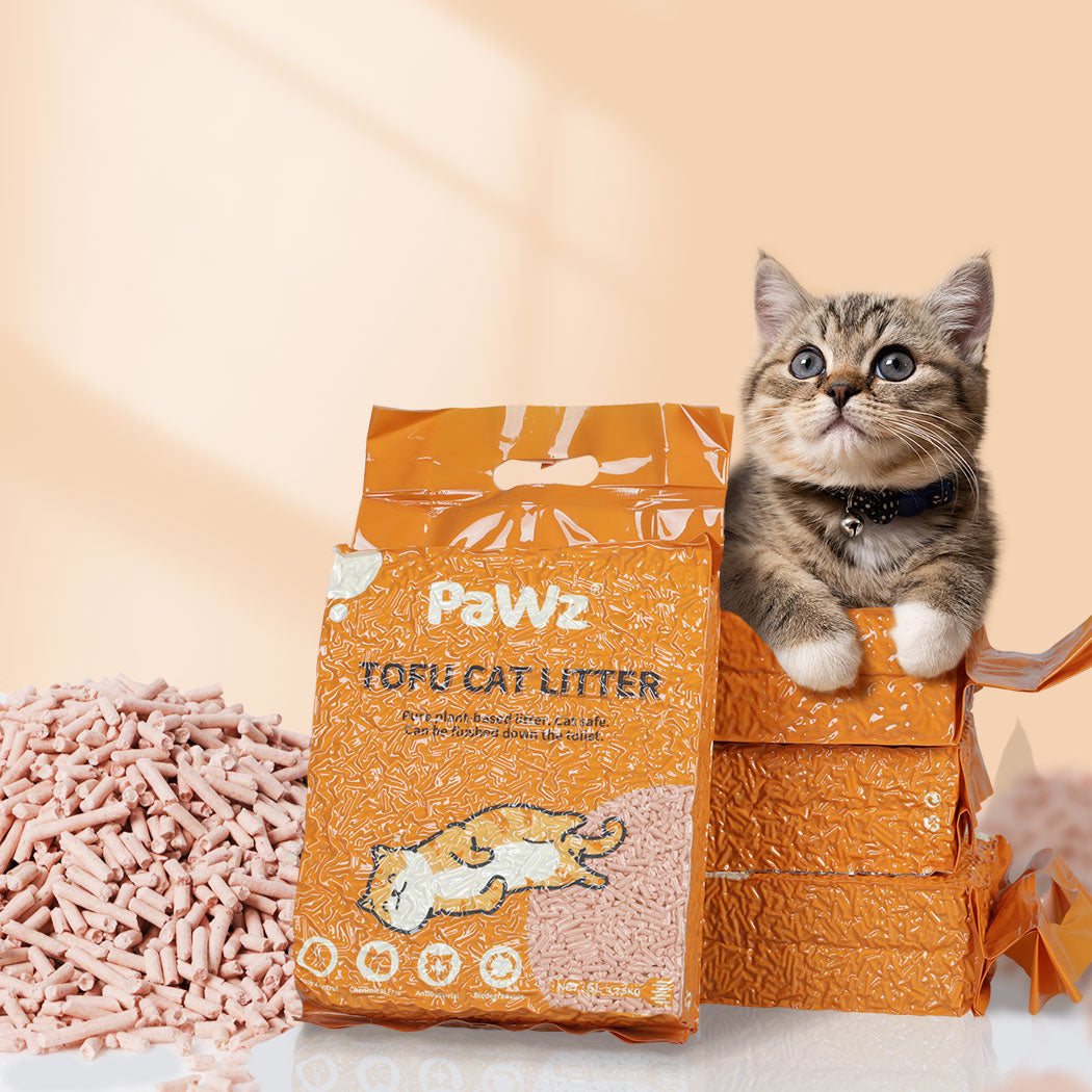 PaWz 2.5kg Tofu Cat Litter Clumping Peach-1942352761110794246