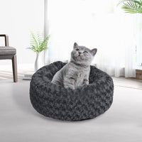 PaWz Calming Dog Bed Warm Soft Plush S Dark Grey Small-1942352744987889670