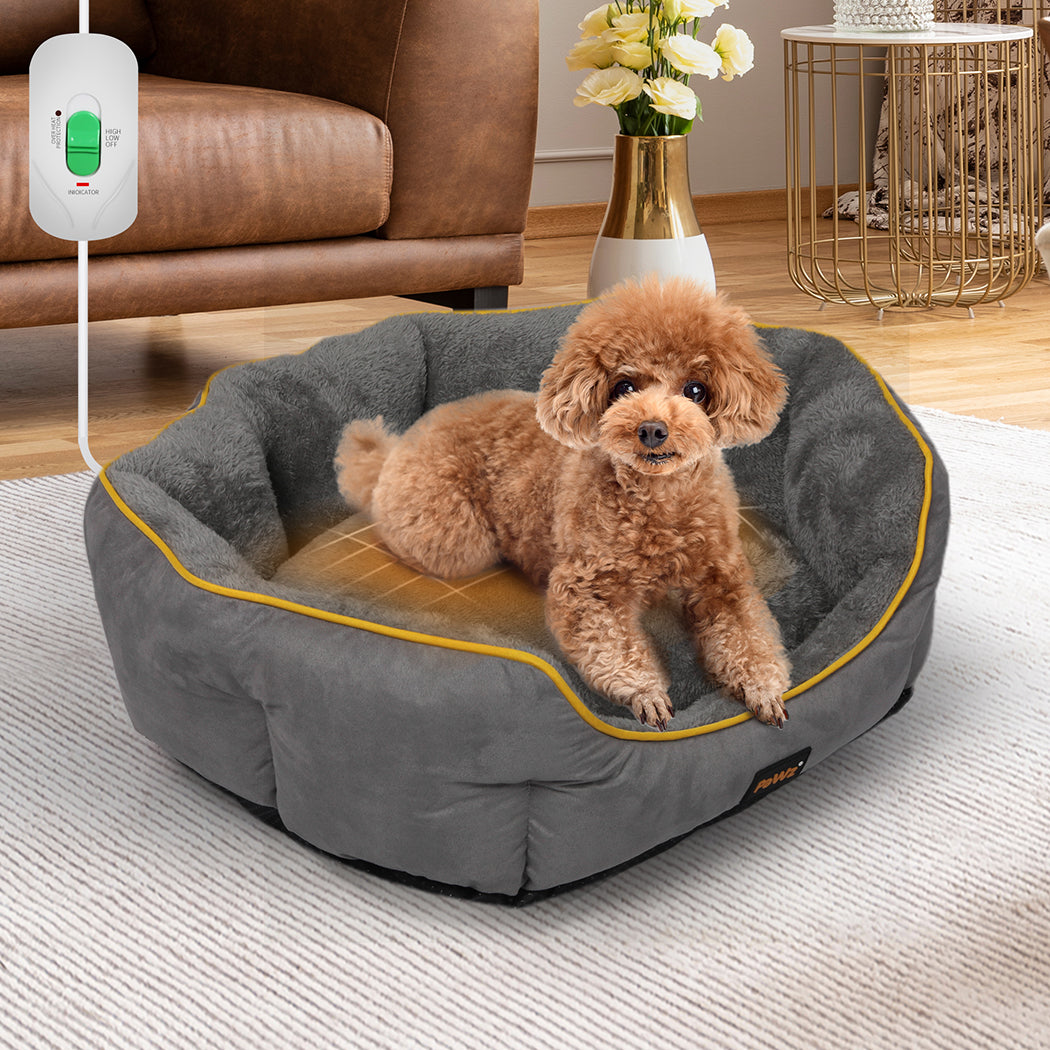 PaWz Electric Pet Heater Bed Heated M Grey Medium-1942352737014517766