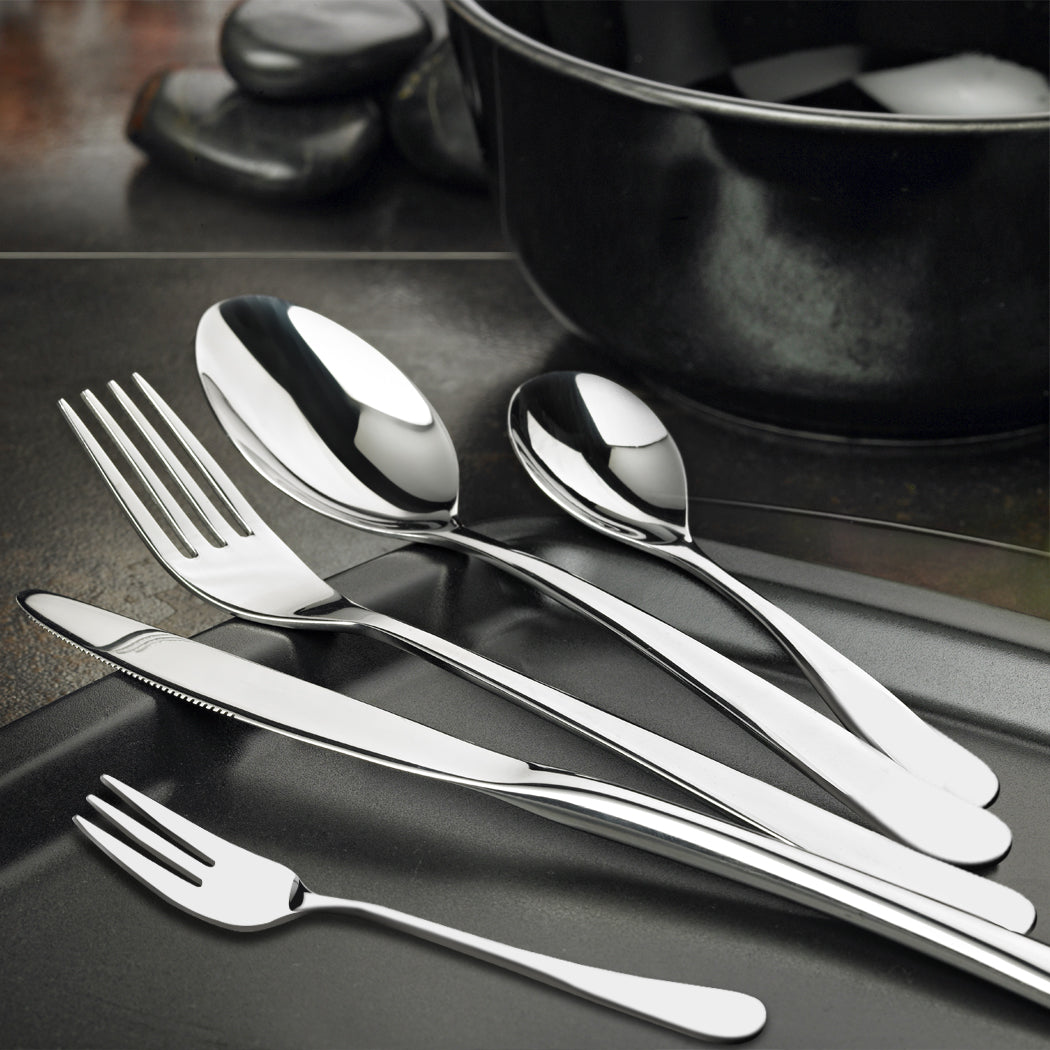 TOQUE Cutlery Set Stainless Steel 30PCS Silver